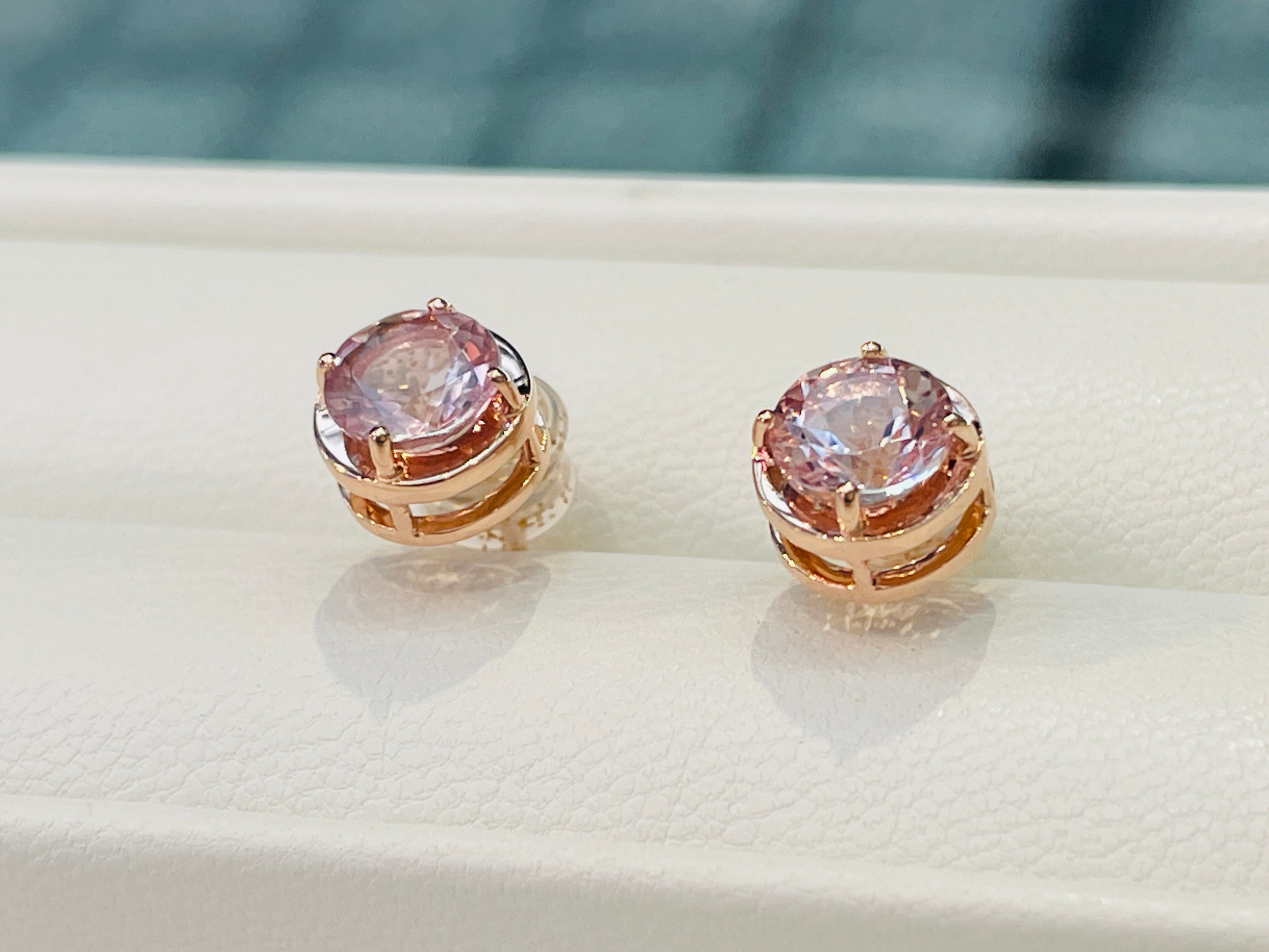 K18PG MORGANITE PIRCED EARRINGS -MIRROR PIRCED EARRINGS- PRD6 本数限定 特別価格品